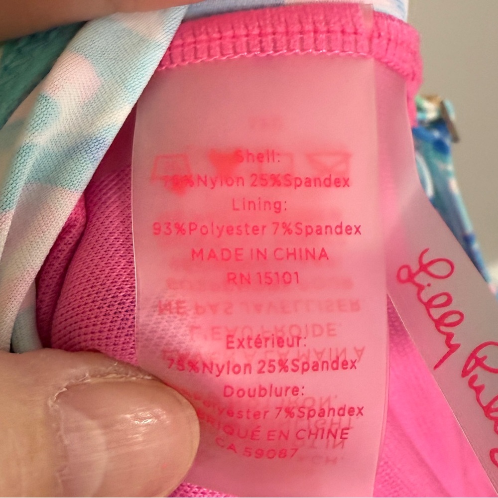 Lilly Pulitzer Women's Brenta Tankini Cabana Cocktail‎ Blue Ibiza Swim Top Sz  6 - Picture 6 of 8